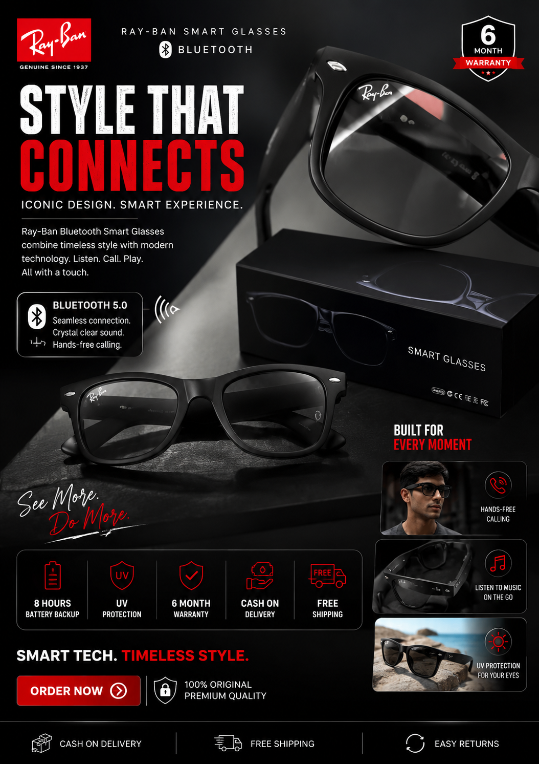 Ray-Ban Bluetooth Smart Glasses