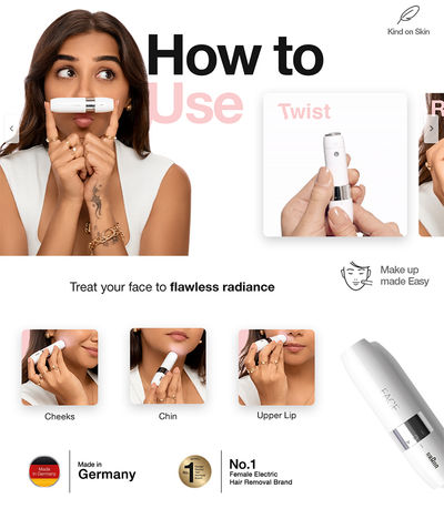 Flawless Glow Facial Hair Remover for Women